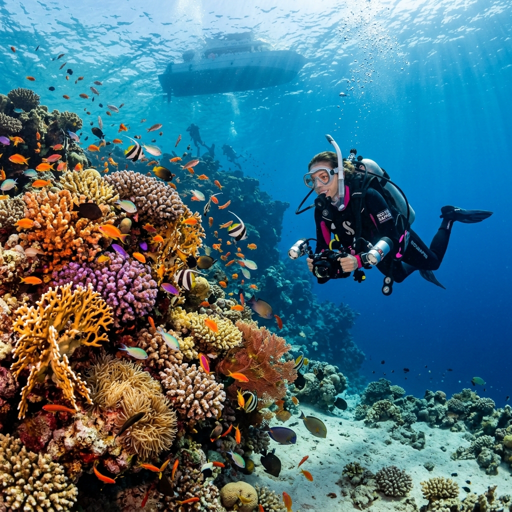 Scuba Diving Underwater Background