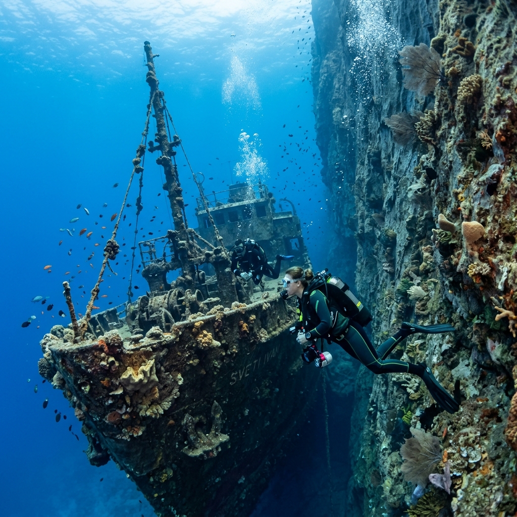 Scuba Diving Underwater Background